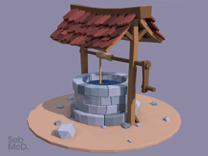 Gif animé puit 3D